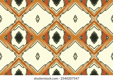 Oriental ethnic ikat pattern seamless pattern traditional background Design for carpet,wallpaper,clothing,wrapping,batik, fabric,Vector illustration embroidery style.