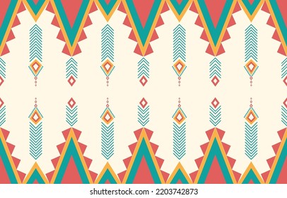 ethnisches Muster des Orients. Abstrakte, ethnisch geometrische Muster, Hintergrund-Design-Tapete, indischer Grenzhintergrund, Teppich, Tapete, Kleidung, Umhüllung, Batic, Stoff, traditionelle Vektorgrafik
