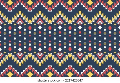 ethnisches Muster des Orients. Abstrakte, ethnisch geometrische Muster, Hintergrund-Design-Tapete, indischer Grenzhintergrund, Teppich, Tapete, Kleidung, Umhüllung, Batic, Stoff, traditionelle Vektorgrafik