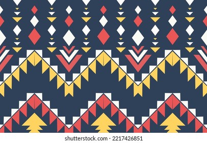 Patrón étnico oriental. Resumen diseño de fondo de patrones geométricos étnicos, fondo de frontera indio, alfombra, papel de pared, ropa, envoltura, batismo, tela, ilustración vectorial de impresión tradicional