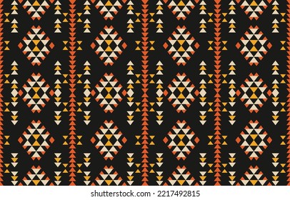Patrón étnico oriental. Resumen diseño de fondo de patrones geométricos étnicos, fondo de frontera indio, alfombra, papel de pared, ropa, envoltura, batismo, tela, ilustración vectorial de impresión tradicional