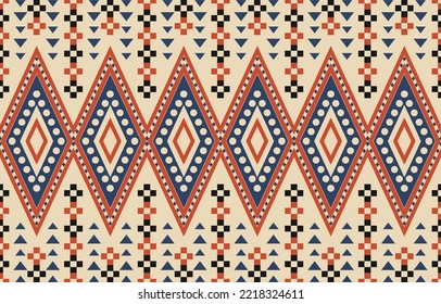 Patrón étnico oriental. Resumen diseño de fondo de patrones geométricos étnicos, fondo de frontera indio, alfombra, papel de pared, ropa, envoltura, batismo, tela, ilustración vectorial de impresión tradicional
