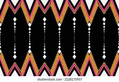 ethnisches Muster des Orients. Abstrakte, ethnisch geometrische Muster, Hintergrund-Design-Tapete, indischer Grenzhintergrund, Teppich, Tapete, Kleidung, Umhüllung, Batic, Stoff, traditionelle Vektorgrafik