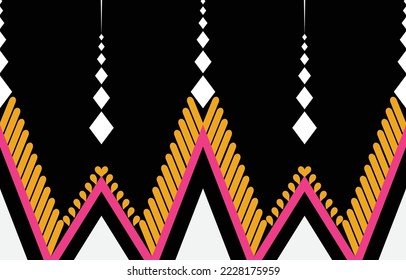 Patrón étnico oriental. Resumen diseño de fondo de patrones geométricos étnicos, fondo de frontera indio, alfombra, papel de pared, ropa, envoltura, batismo, tela, ilustración vectorial de impresión tradicional