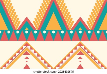 Patrón étnico oriental. Resumen diseño de fondo de patrones geométricos étnicos, fondo de frontera indio, alfombra, papel de pared, ropa, envoltura, batismo, tela, ilustración vectorial de impresión tradicional