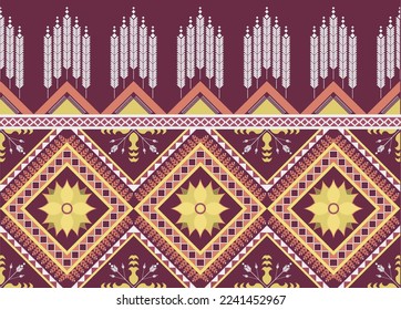 Patrón étnico oriental. Resumen diseño de fondo de patrones geométricos étnicos, fondo de frontera indio, alfombra, papel de pared, ropa, envoltura, batismo, tela, ilustración vectorial de impresión tradicional