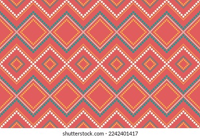 Patrón étnico oriental. Resumen diseño de fondo de patrones geométricos étnicos, fondo de frontera indio, alfombra, papel de pared, ropa, envoltura, batismo, tela, ilustración vectorial de impresión tradicional