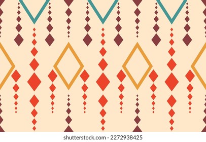 ethnisches Muster des Orients. Abstrakte, ethnisch geometrische Muster, Hintergrund-Design-Tapete, indischer Grenzhintergrund, Teppich, Tapete, Kleidung, Umhüllung, Batic, Stoff, traditionelle Vektorgrafik