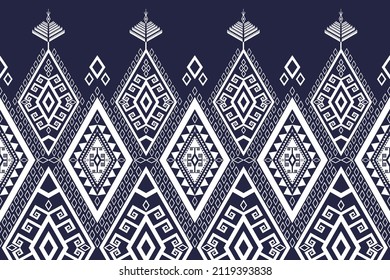 Resumen de patrones geométricos étnicos Diseño para fondo, alfombra, papel pintado, ropa, envoltura, tela, ilustración vectorial.
