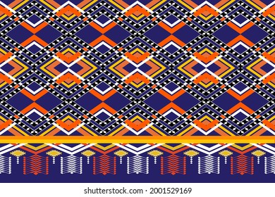 Oriental ethnic pattern traditional background Design for carpet,wallpaper,clothing,wrapping,batik,fabric,Vector illustration embroidery style.