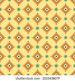 Oriental ethnic pattern traditional background. Design for carpet, wallpaper, clothing, batik, fabric pattern , gift wrapping paper and tablecloth. Vector illustration embroidery style.