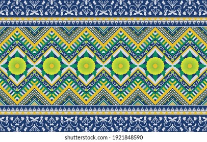 Oriental ethnic pattern traditional.  Design for background,carpet,wallpaper,clothing,wrapping,fabric, Vector illustration.