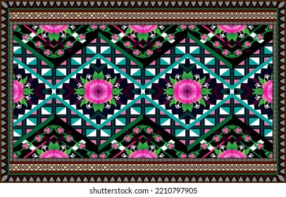 Patrón étnico oriental tradicional.
Diseño para fondo, alfombra, papel tapiz,
ropa, envoltura, tela, ilustración vectorial.