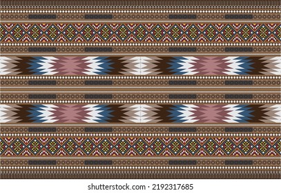 Oriental ethnic pattern traditional.Design for background,carpet,wallpaper,clothing,wrapping,fabric,Vector illustration