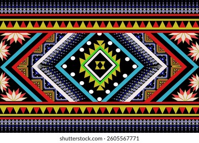 Oriental ethnic pattern traditional.Design for background,carpet,wallpaper,clothing,wrapping,fabric,Vector illustration.