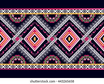 Oriental ethnic pattern traditional.Design for background,carpet,wallpaper,clothing,wrapping,fabric,Vector illustration.