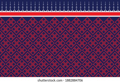Patrón étnico oriental sin fisuras de fondo tradicional Diseño para alfombras, papel pintado, ropa, envoltura, batik, tela,Estilo de bordado de ilustración vectorial.
