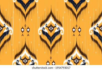Patrón étnico oriental sin inconvenientes 
Diseño de alfombras, papel pintado, ropa, embalaje, batik,
tejido,Estilo de bordado de ilustración vectorial.ikat patrón