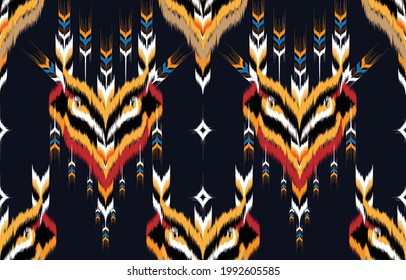 Patrón étnico oriental sin inconvenientes 
Diseño de alfombras, papel pintado, ropa, embalaje, batik,
tela,Estilo de bordado de ilustración vectorial.
