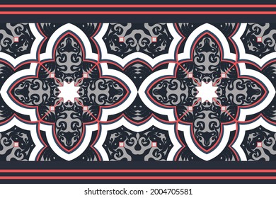 Oriental ethnic seamless pattern traditional background Design for carpet,wallpaper,clothing,wrapping,batik,fabric,Vector illustration embroidery style.

Z