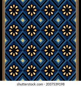 Oriental ethnic seamless pattern traditional thai native fabric background Design for carpet,wallpaper,clothing,wrapping,batik,fabric,silk,Vector illustration embroidery style.
