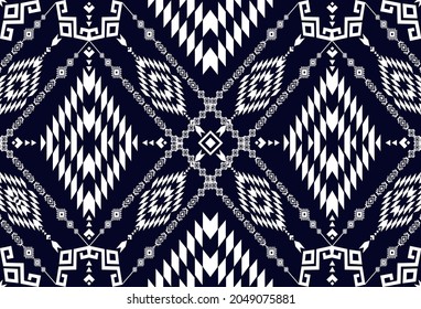 Patrón étnico oriental sin inconvenientes 
Diseño de alfombras, papel pintado, ropa, embalaje, batik,
tela,Estilo de bordado de ilustración vectorial.
