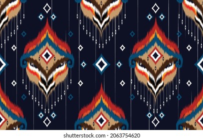 Oriental ethnic seamless pattern traditional background 
Design for carpet,wallpaper,clothing,wrapping,batik,
fabric,Vector illustration embroidery style.