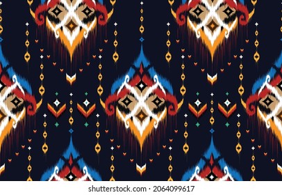Oriental ethnic seamless pattern traditional background 
Design for carpet,wallpaper,clothing,wrapping,batik,
fabric,Vector illustration embroidery style.