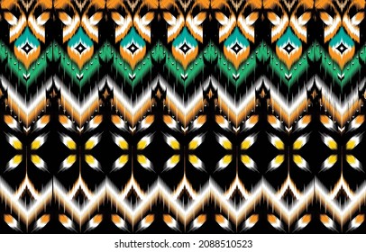 Patrón étnico oriental sin inconvenientes 
Diseño de alfombras, papel pintado, ropa, embalaje, batik,
tela,Estilo de bordado de ilustración vectorial.