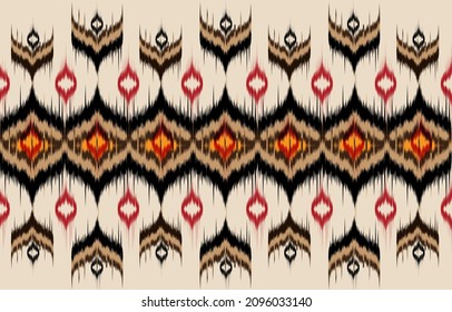 Patrón étnico oriental sin inconvenientes 
Diseño de alfombras, papel pintado, ropa, embalaje, batik,
tela,Estilo de bordado de ilustración vectorial.