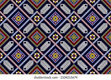 Oriental ethnic seamless pattern traditional. Flower decoration. Design for background, carpet,wallpaper,clothing,wrapping,batik,fabric,Vector,illustration,embroidery.