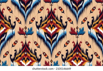 Oriental ethnic seamless pattern traditional background 
Design for carpet,wallpaper,clothing,wrapping,batik,
fabric,Vector illustration embroidery style.
