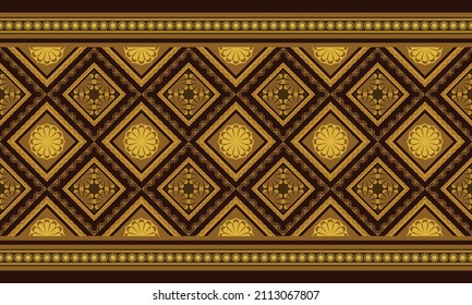 Oriental ethnic seamless pattern. Traditional design for background, wallpaper, paper, packaging, fabric, clothing, gift wrapping, carpet, tile, decoration, vector illustration, embroidery style.