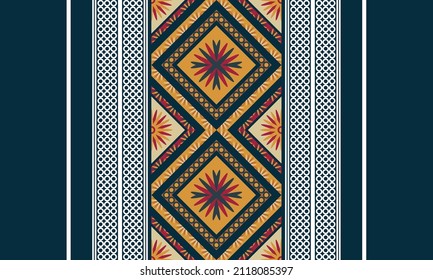 Oriental ethnic seamless pattern. Traditional design for background, wallpaper, paper, packaging, fabric, clothing, gift wrapping, carpet, tile, decoration, vector illustration, embroidery style.