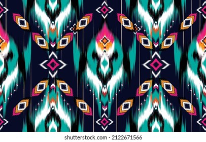 Oriental ethnic seamless pattern traditional background 
Design for carpet,wallpaper,clothing,wrapping,batik,
fabric,Vector illustration embroidery style.