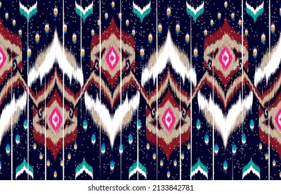 Patrón étnico oriental sin inconvenientes 
Diseño de alfombras, papel pintado, ropa, embalaje, batik,
tela,Estilo de bordado de ilustración vectorial.
