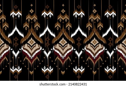 Patrón étnico oriental sin inconvenientes 
Diseño de alfombras, papel pintado, ropa, embalaje, batik,
tela,Estilo de bordado de ilustración vectorial.
