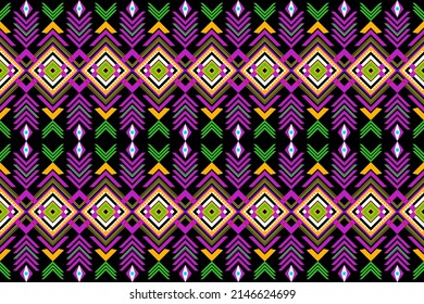 Oriental ethnic seamless pattern traditional background Design for carpet,wallpaper,clothing,wrapping,batik,fabric,Vector illustration embroidery style. Geometric ethnic pattern seamless. geometrical.