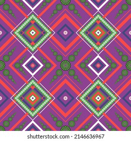 Oriental ethnic seamless pattern traditional background Design for carpet,wallpaper,clothing,wrapping,batik,fabric,Vector illustration embroidery style. Geometric ethnic pattern seamless. flowers.