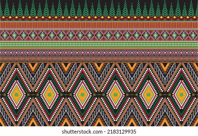 Oriental ethnic seamless pattern traditional background design for carpet, wallpaper, garment, wrap, batik, cloth, embroidery illustration vector