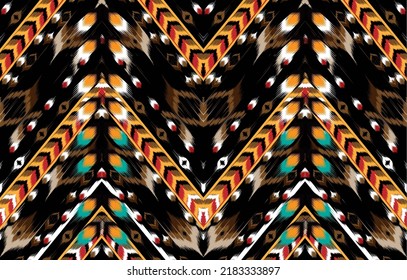 Oriental ethnic seamless pattern traditional background 
Design for carpet,wallpaper,clothing,wrapping,batik,
fabric,Vector illustration embroidery style.
