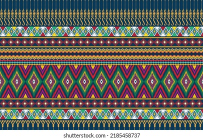 oriental ethnic seamless pattern traditional background design for carpet, wallpaper, garment, wrap, batik, cloth, embroidery illustration vector