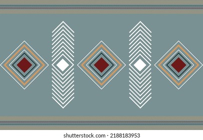 Oriental ethnic seamless pattern traditional background Design for carpet,wallpaper,clothing,wrapping,batik,fabric,Vector illustration embroidery style. Earth tone.