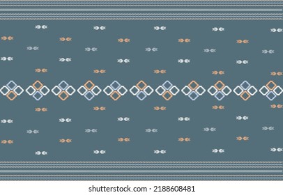 Oriental ethnic seamless pattern traditional background Design for carpet,wallpaper,clothing,wrapping,batik,fabric,Vector illustration embroidery style.