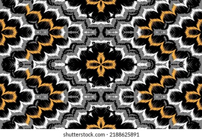 Patrón étnico oriental sin inconvenientes 
Diseño de alfombras, papel pintado, ropa, embalaje, batik,
tela,Estilo de bordado de ilustración vectorial.
