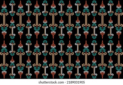 Oriental ethnic seamless pattern traditional background 
Design for carpet,wallpaper,clothing,wrapping,batik,
fabric,Vector illustration embroidery style.