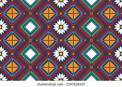 oriental ethnic seamless pattern traditional background design for carpet, wallpaper, garment, wrap, batik, cloth, embroidery illustration vector