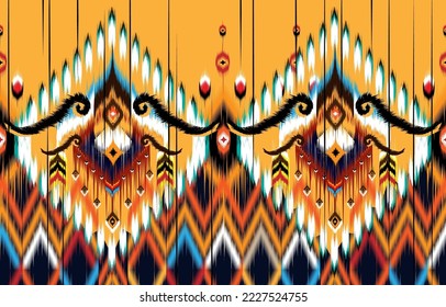 Patrón étnico oriental sin inconvenientes 
Diseño de alfombras, papel pintado, ropa, embalaje, batik,
tela,Estilo de bordado de ilustración vectorial.
