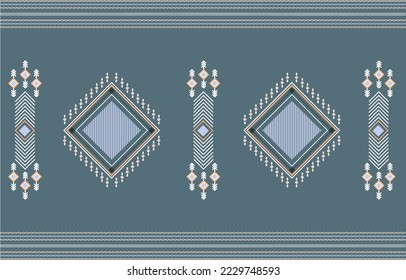 Oriental ethnic seamless pattern traditional background Design for carpet,wallpaper,clothing,wrapping,batik,fabric,Vector illustration embroidery style.