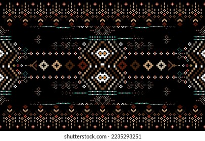 Oriental ethnic seamless pattern traditional background 
Design for carpet,wallpaper,clothing,wrapping,batik,
fabric,Vector illustration embroidery style.